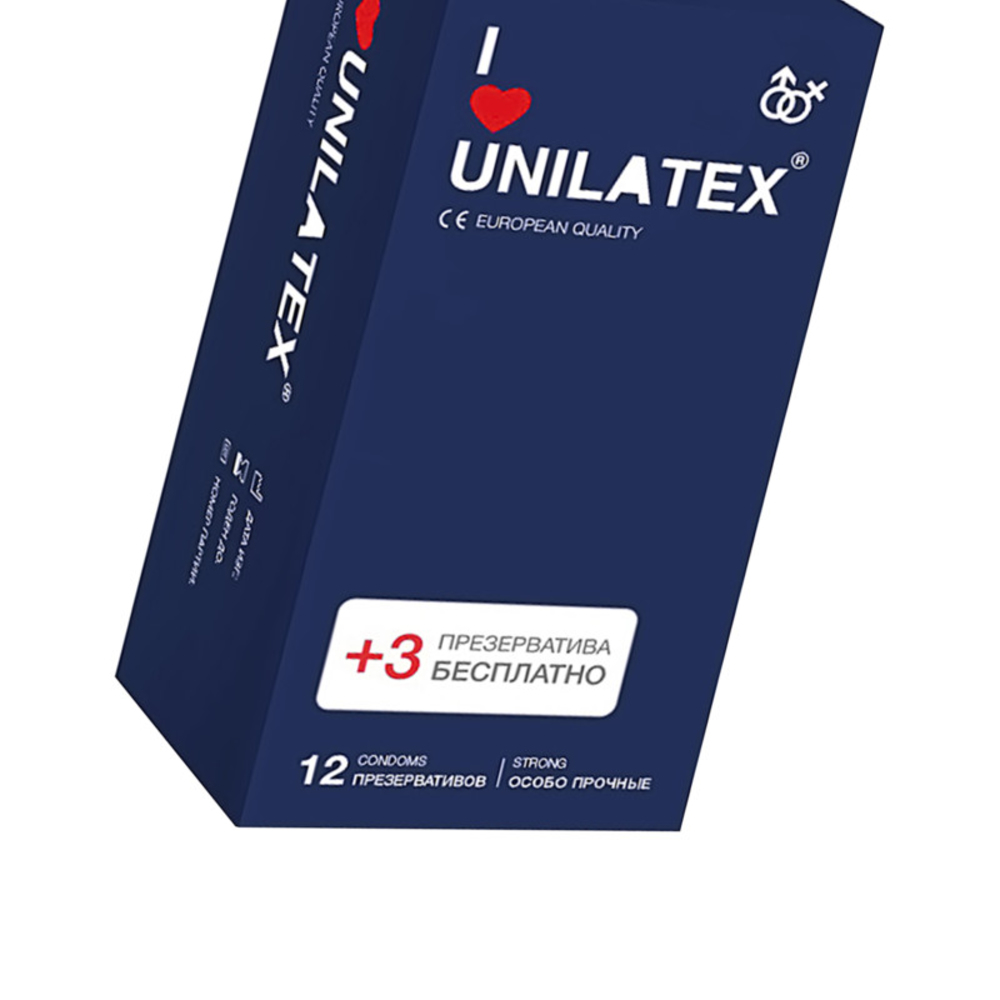 Презервативы Unilatex, extra strong, гладкие,15 шт.
